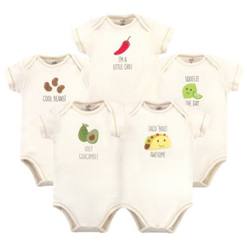 Touched by Nature Organic Cotton Bodysuits 5pk, Taco, Size: 3-6 months