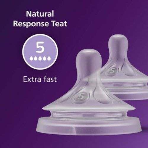 Philips Avent Natural Response Nipples - Extra Fast Flow - Flow 5 - 2pk