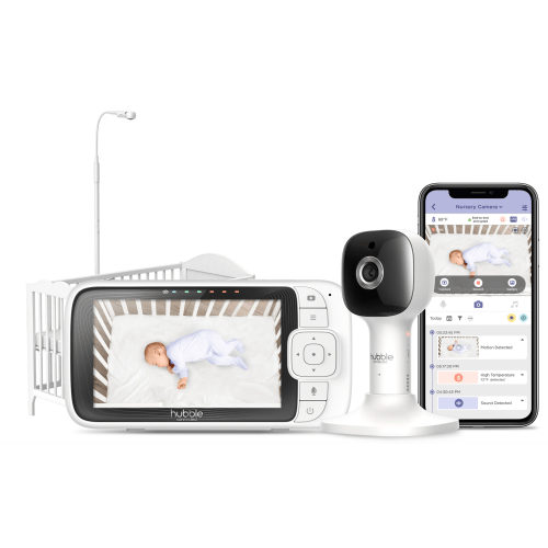 "Hubble 5"" HD Nursery Pal Skyview Baby Monitor with Crib Mount Camera and Sleep Voice"