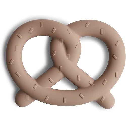 mushie Silicone Baby Teether Toy | Pretzel