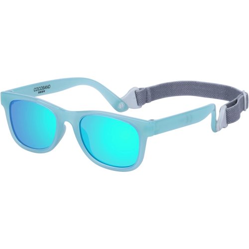 COCOSAND Baby Sunglasses with Strap UV400 Protection Flexible Frame For Girls Boys Age 0-24months
