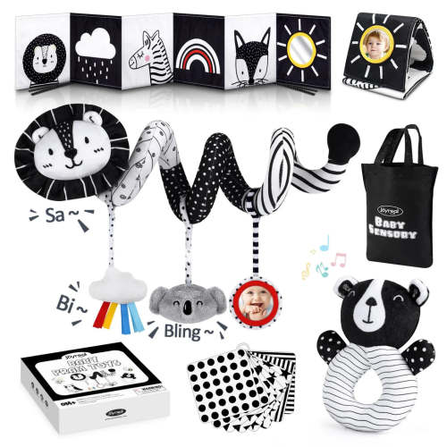 Black & White Baby Toys: 32PCS Sensory Set for Visual Development – Joyreal