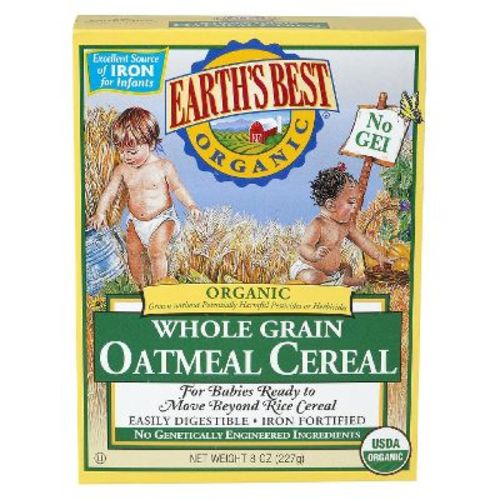 Earth's Best Organic Whole Grain Oatmeal Baby Cereal - 8oz