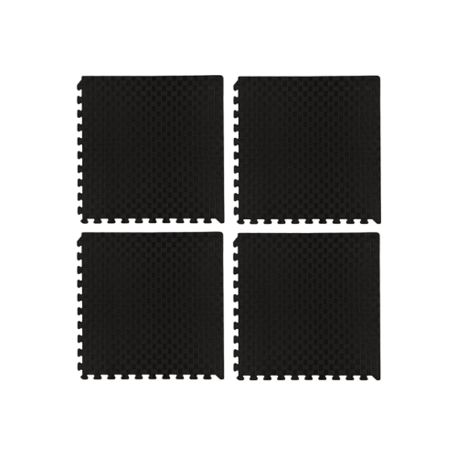 4 Pack EVA Solid Floor Tiles - Black - BLACK - MISCELLANEOUS