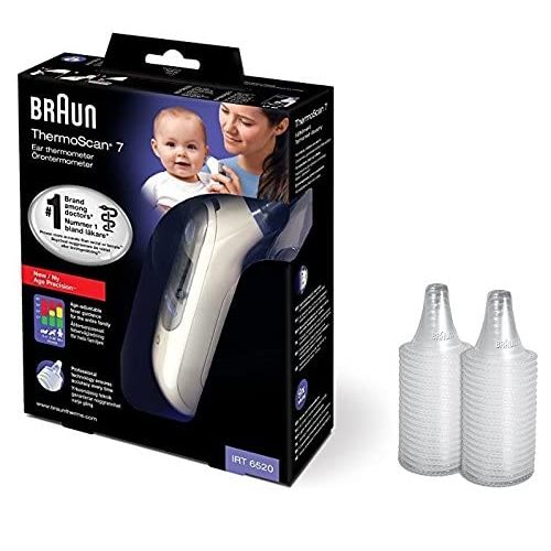 Braun Thermoscan 7 IRT6520 Thermometer + Bonus 40 ThermoScan Lens Filters