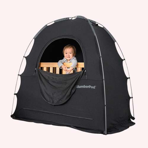 SlumberPod Blackout Sleep Tent - Black with Gray Accents