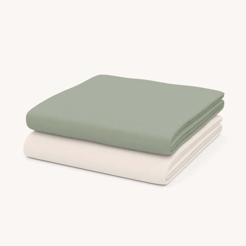Solid Sheet Set- Green- Mini Crib Size