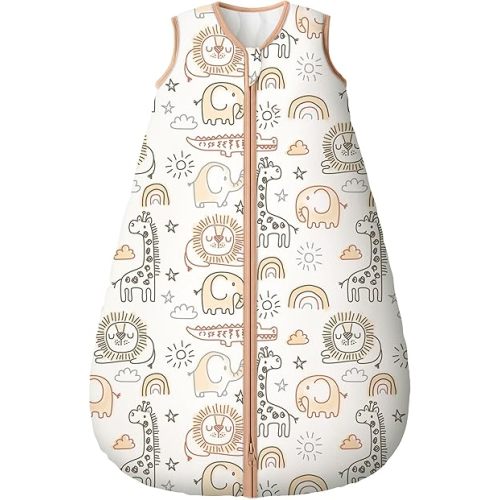 Yoofoss Baby Sleep Sack 12-18 Months, TOG 2.5 Baby Wearable Blanket with 2-Way Zipper, 100% Cotton Fabric Winter Newborn Sleeping Sack, Warm Soft Comfy(Large)