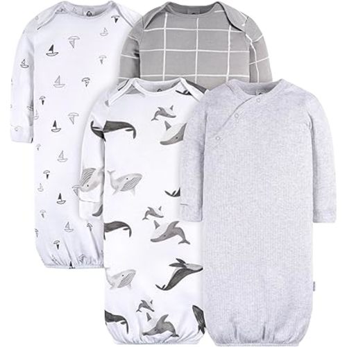 Gerber Baby Boy and Girls 4-Pack Sleeper Gown