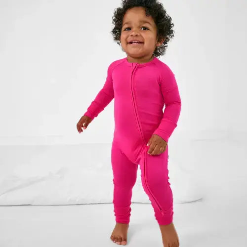 Mighty Magenta Zippy | Little Sleepies | Size: NEWBORN