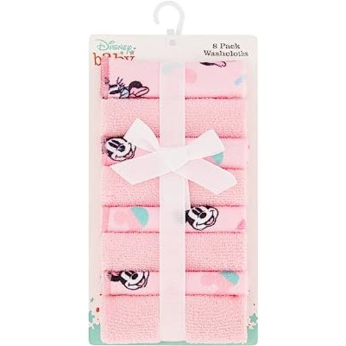Cudlie Disney Baby Washcloths with Nursery Characters | 8 Pack of Kids Washcloths for Bath | Baby Shower Gifts and Baby Stuff for Newborns