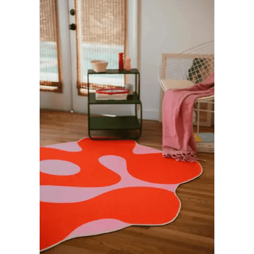 Irregular Orange Moss Design Rug by Johann Banta