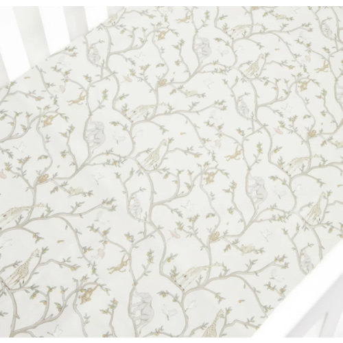 Animal Parade Crib Sheet - Ivory | Gooselings