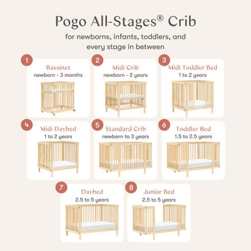 Pogo 8-in-1 Convertible Crib | All Stages Crib by Babyletto