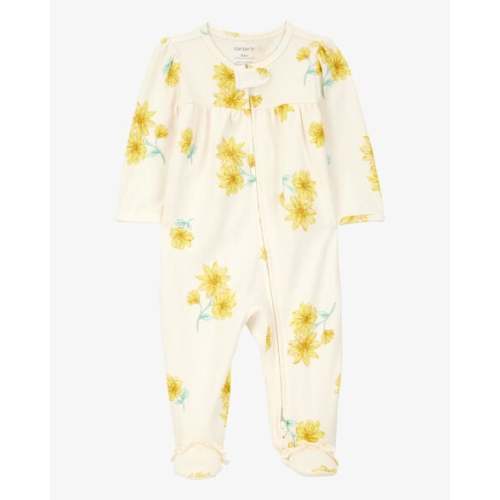Baby Floral 2-Way Zip Cotton Sleep & Play Pajamas - Carter's | Carter's