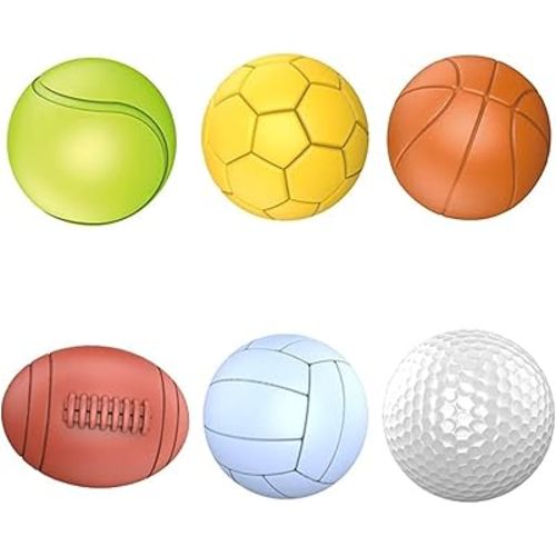 Baby Sensory Balls, Baby Soft Rubber Balls for Toddlers 1-3, Montessori Baby Sensory Toys, Baby Bath Toys 6 to 12 Months, Kids Soccer Ball, Sport & Outdoors Baby Balls, 6 Rubber Balls for Kids