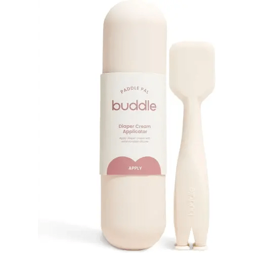 BUDDLE Paddle Pal Diaper Rash Cream Applicator - Made with BPA-Free Silicone - Diaper Cream Spatula For Smooth & Easy Application of Diaper Cream For Baby - Includes Carrying Case
