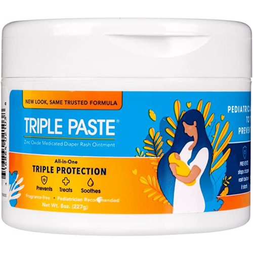 Triple Paste Diaper Rash Cream, Hypoallergenic Medicated Ointment for  Babies, 2 oz (Pack of 3) 2