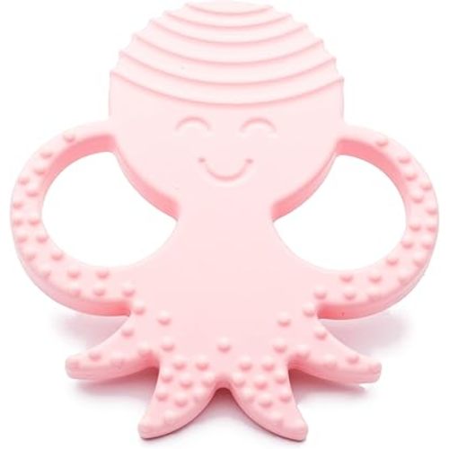 Sisilia BPA Free Silicone Teething Toys | Octopus (Pink)