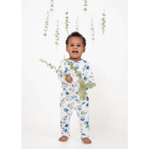 Front Opening Ready Set Romper® in Ribbed Eucalyptus Leaves