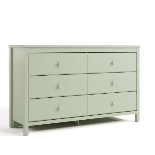 Storkcraft Alpine 6 Drawer Nursery Double Dresser, Sage