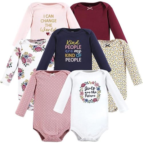 Hudson Baby unisex-baby Cotton Long-sleeve Bodysuits - 9-12 Months