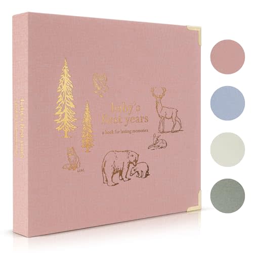 Keepsake Baby Memory Book for Boys and Girls – Timeless First 5 Year Baby Book – Neutral Journal Scrapbook or Photo Album - Record a Milestone for Every Event from Birth to Age 5