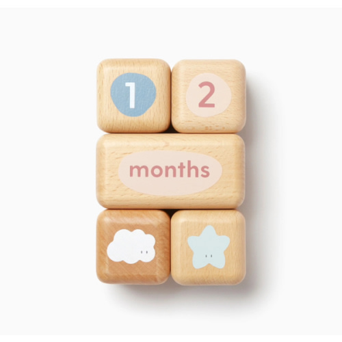 Wooden Baby Milestone Blocks | MORI US