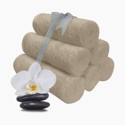 Deluxe Baby Bamboo Viscose Washcloths (6 Pack) - Earth Brown