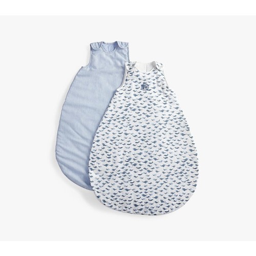 Blue Whale Muslin Wearable Blanket Set TOG 1.5 & 2.0