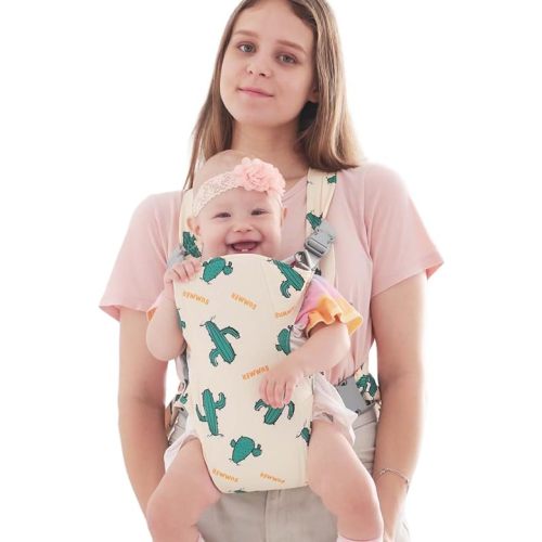 KIYUMI Carrier Portable Newborn Toddler Baby Sling Carrier,Lightweight & Breathabl Hip 4 in 1 Carry Child Infant Sling(8-35lbs),Cactus