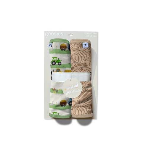 Burp Cloth Set - Farm Stripes