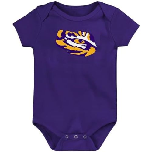 Outerstuff NCAA Officially Licensed Newborn & Infants 0-24 Months Primary Logo Creeper Bodysuit Romper