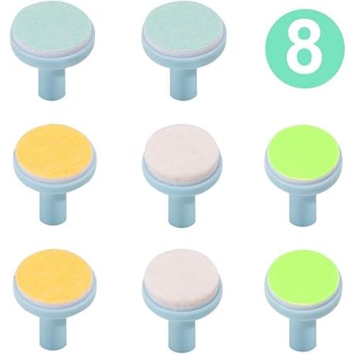 Baby Nail File Replacement Pads, Grinding Heads Polish Disc for Electric Nail Trimmer by Consevisen and Other Brands, Toes Fingernails Care for Infant Toddler Kids (8 Pack, Teal)