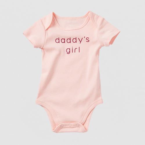 Okie Dokie Baby Girls Round Neck Short Sleeve Rib Bodysuit, Color: Crystal Rose - JCPenney