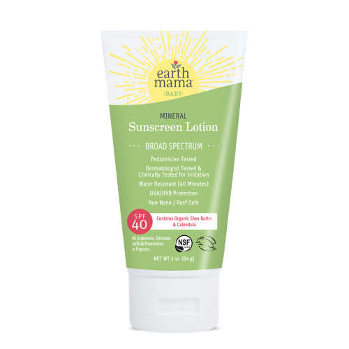 Baby Mineral Sunscreen Lotion SPF 40- Earth Mama Organics