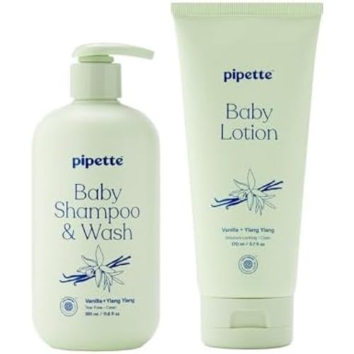 Pipette Baby Wash & Lotion Duo, Vanilla + Ylang Ylang (Pack of 2)