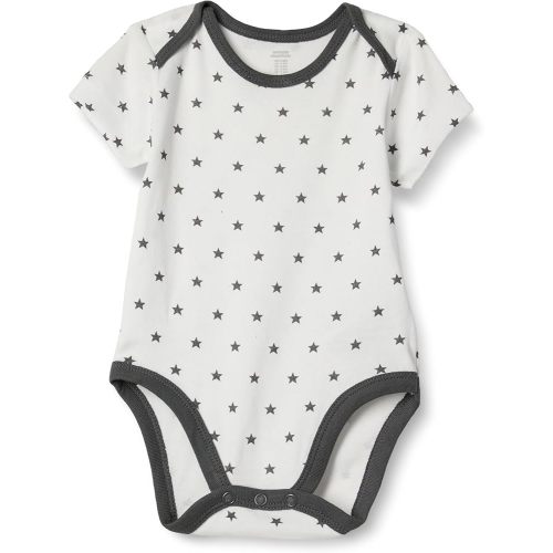 Bodysuit - Short-Sleeve, Amazon Essentials Unisex Babies' Short-Sleeve Bodysuits, Stars, 3-6 Months