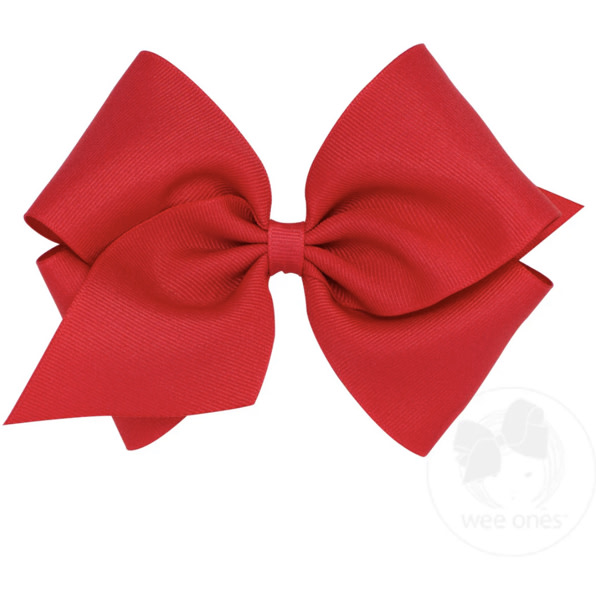 Mini King Classic Grosgrain Hair Bow (Plain Wrap)