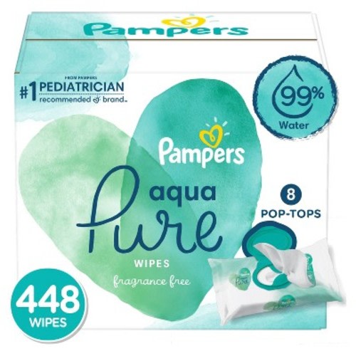 Pampers Aqua Pure Wipes (Select Count)