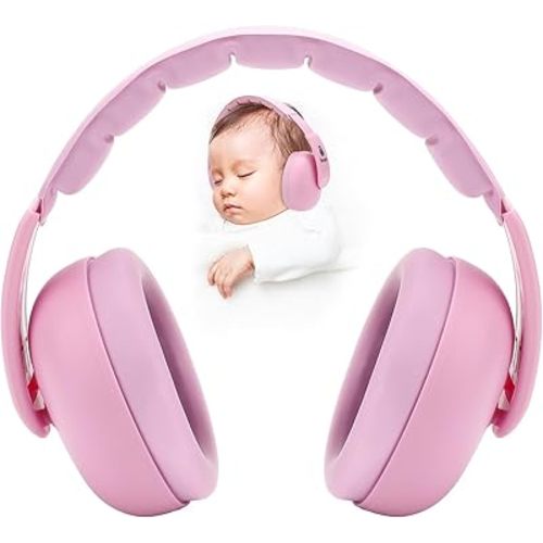 Baby Ear Muffs Noise Cancelling - [Upgraded Baby-Friendly Version] Baby Headphones - Ear Protection Adjustable Baby Noise Cancelling Headphones for 0-3 Years - Newborn Travel Essentials
