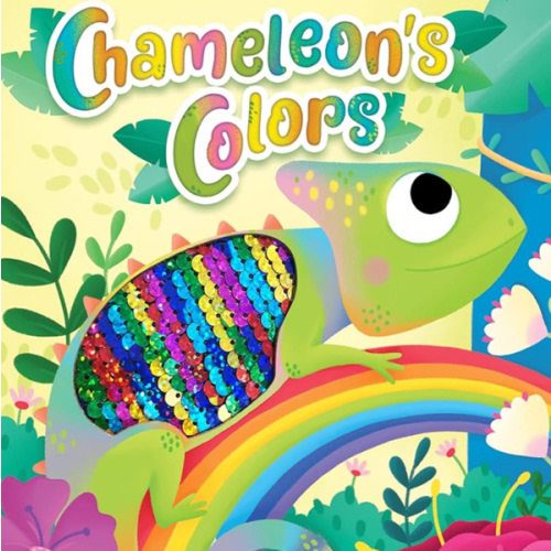Chameleon's Colors - Children's Touch and Feel Storybook with 2-Way Sequins - Sensory Board Book