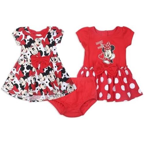 Disney Baby Girls' Minnie Mouse Rock The Dots Dresses (Pack of 2)