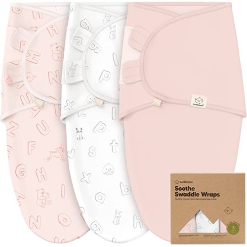KeaBabies 3-Pack Organic Baby Swaddles for Newborns, Infant (Blossom, 0-3M) | Baby Girls, Boys, Soft Organic Cotton, Newborn Swaddle Sleep Sack, Nursery Swaddling Blankets