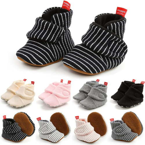 Baby Booties Infant Newborn Boys Girls Slippers Warm Crib Sock Shoes Indoor First Walker Prewalker
