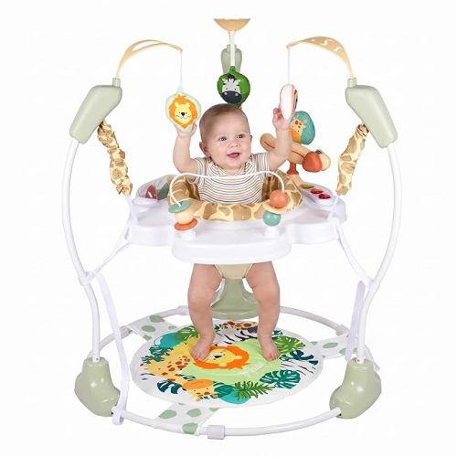 Baby Activity Center, 3-in-1 Baby Jumper, Infant Activity Center with 360° Rotating Seat, Music, Lights, 3 Adjustable Heights, Infant Activity Jumper for 6+ Months JP2403
