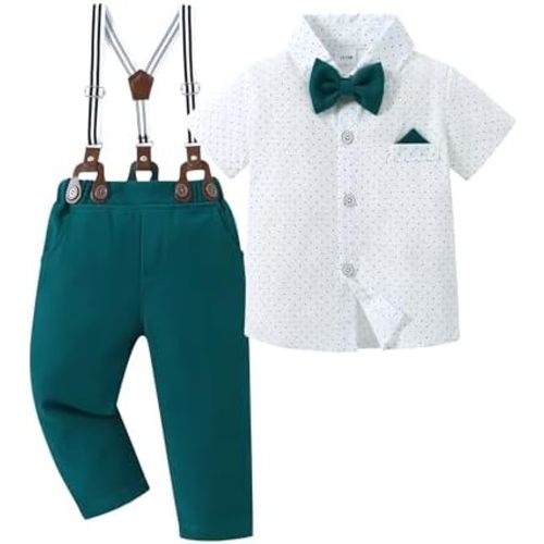 DISAUR Baby Boy Clothes Suits Toddler Dress Shirt With Bowtie Suspender Pants Outfit Sets Gentleman Wedding 1-6 Years