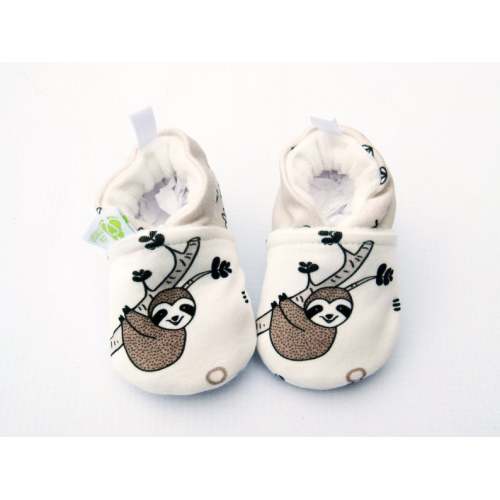 Organic Knits Tree Sloth / All Fabric Vegan Soft Sole Baby - Etsy