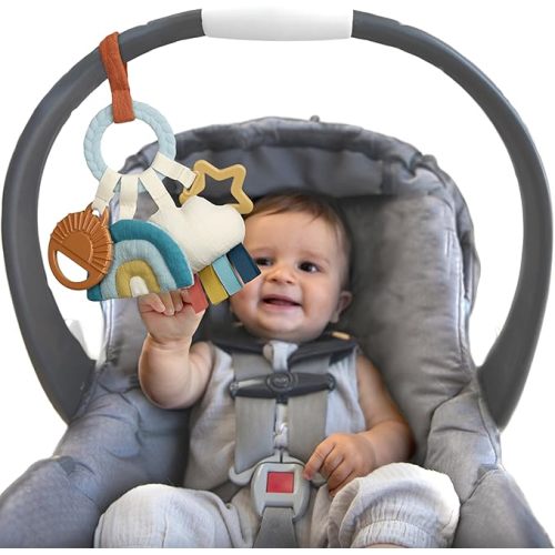 ITZY RITZY Bitzy Busy Ring Teething Activity Toy, Cloud