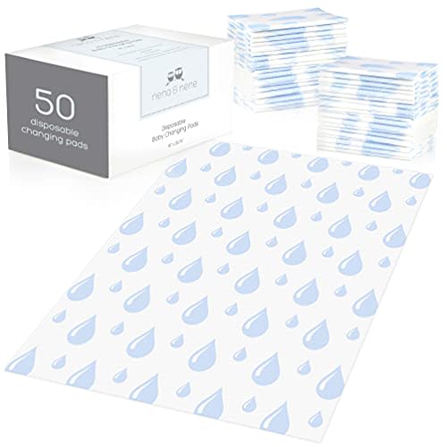 Disposable Baby Changing Pads Large (26"x18") 50 Count, Diaper Changing Table, Disposable Mats - 100% Leak-Proof